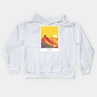 Sunset Majesty at the Great Wall Kids Hoodie